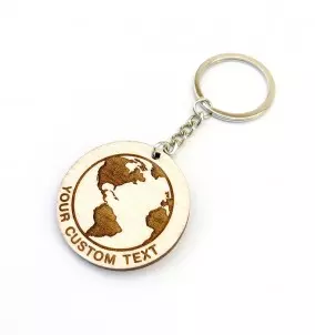 Travel Keychain With Custom Text - Gift for traveling enthusiasts.