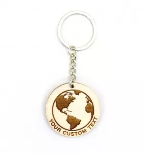Travel Keychain With Custom Text - Gift for people who love to travel.