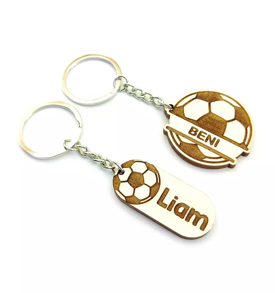Fußball Schlüsselanhänger mit individuellem Namen – Geschenk für Fußballspieler-Schlüsselanhänger-Pinedecor