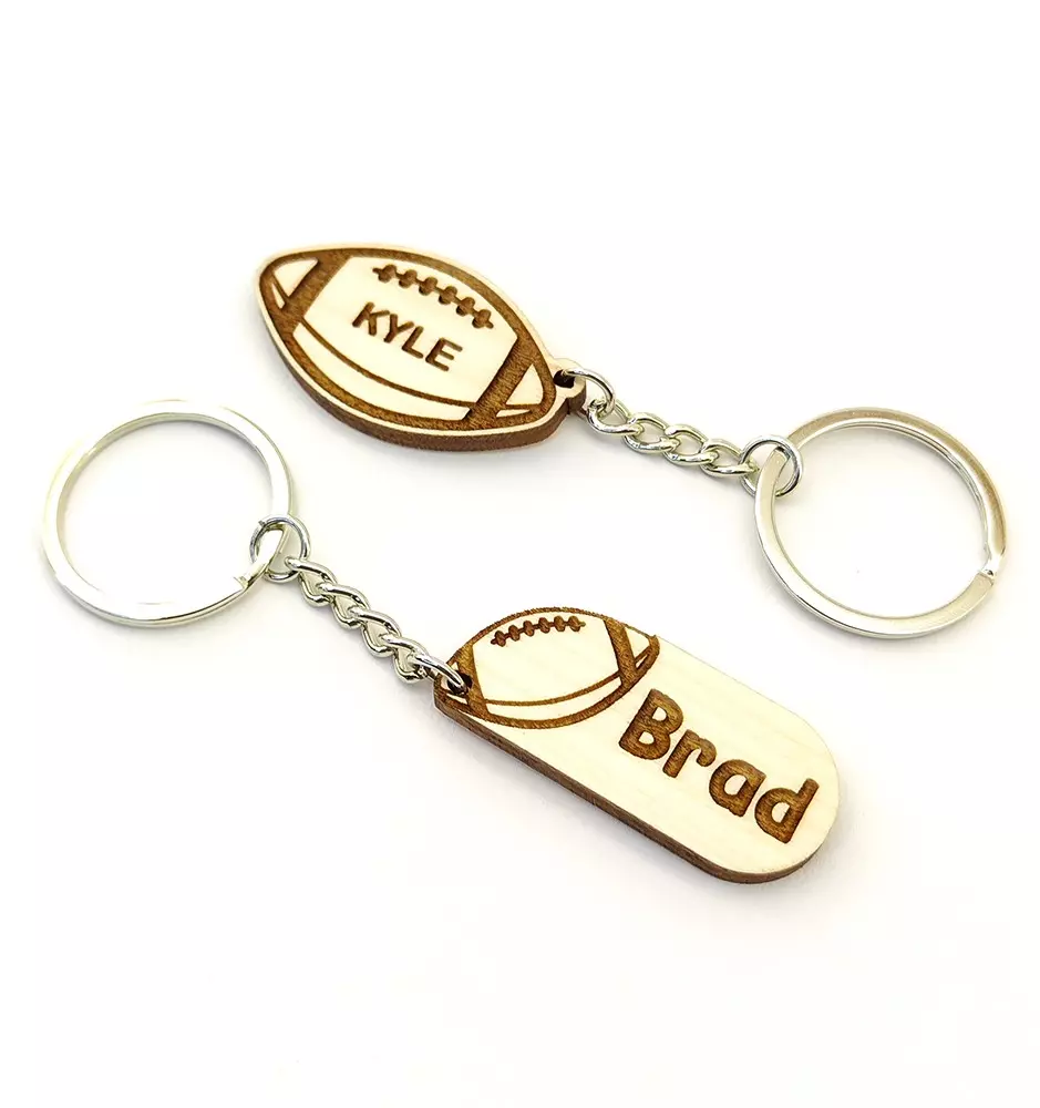 American Football / Rugby Keychain With Custom Name-Keychains-Pinedecor