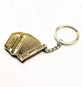 Personalized Accordion Keychain -Wooden With Custom Engraving