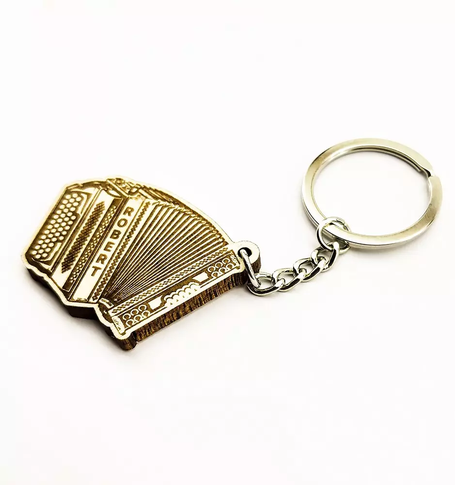 Ziehharmonika Schlüsselanhänger mit Namen - Akkordeonspieler Geschenk-Akkordeon - Geschenke-Pinedecor