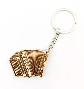 Personalisierte Schlüsselanhänger Akkordeon / Ziehharmonika Holz mit Gravur. Akkordeonspieler Geschenk.