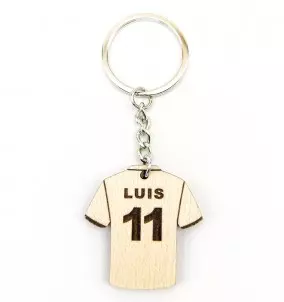 Fußball Trikot Schlüsselanhänger - Personalisiertes Geschenk für Fußballspieler mit benutzerdefiniertem Namen und Nummer
