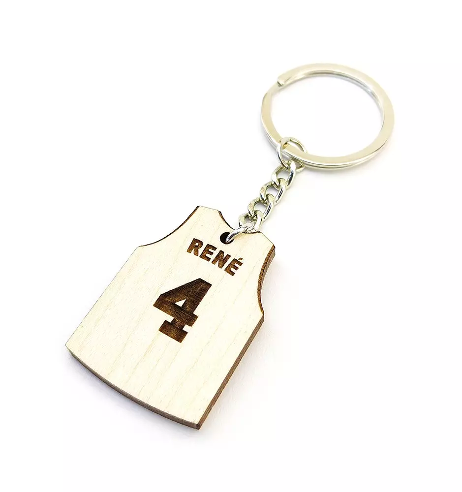 Basketball Jersey Keychain With Custom Name And Number-Keychains-Pinedecor
