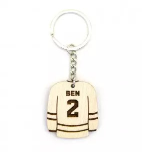Personalized Hockey Jersey Keychain - Keyring
