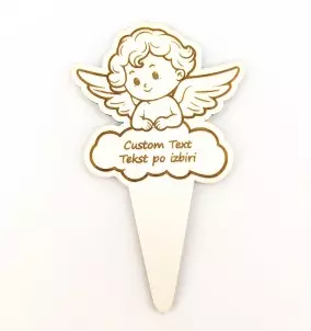 Wooden Angel - candle with Personalized Custom Inscription - All Saints Day