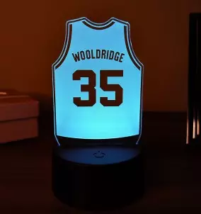 Custom Basketball Jersey Night Light - Personalized RGB Night Lamp
