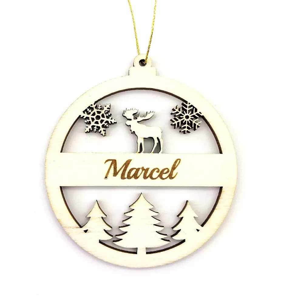 Personaliziran Božični okrasek z gravuro-Božični okraski-Pinedecor