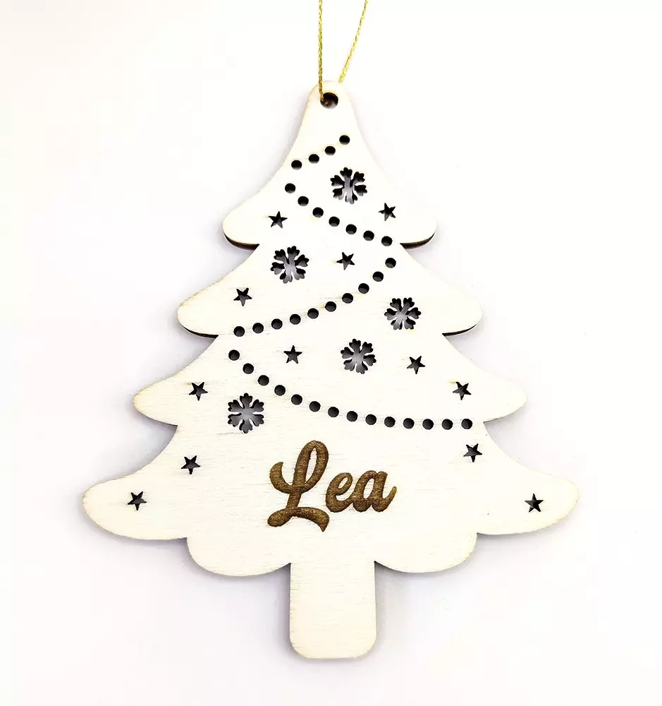 Lesen Božični okrasek v obliki božičnega drevesa - personaliziran - božična dekoracija