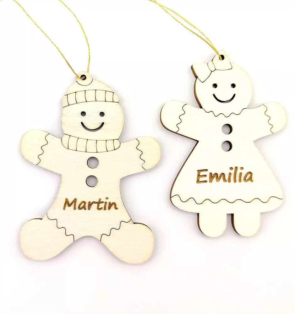 Gingerbread Man - Personalized Christmas Ornament-Christmas Ornaments-Pinedecor