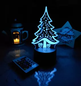 Sapin de Noël LED personnalisé avec noms personnalisés - Décoration de Noël unique