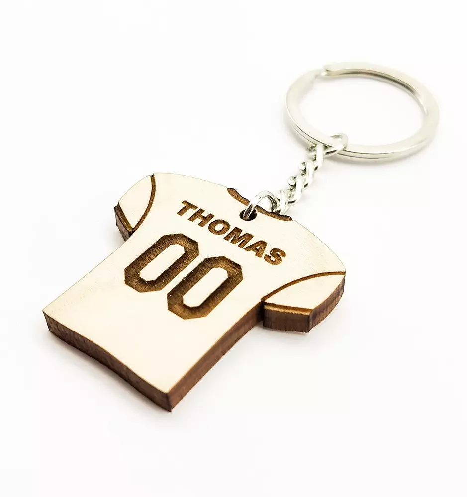 Porte-clés de maillot de football américain avec nom et numéro personnalisés-Porte-clés-Pinedecor