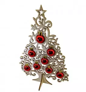 Božična dekoracija lesena jelka /smrečica - namizni božični okras