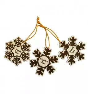 Personaliziran božični okrasek v obliki snežinke za božično drevo