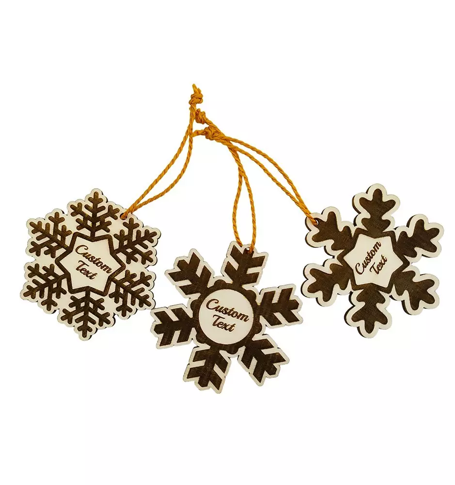 Personalized Snowflake Christmas Ornament-Christmas Ornaments-Pinedecor