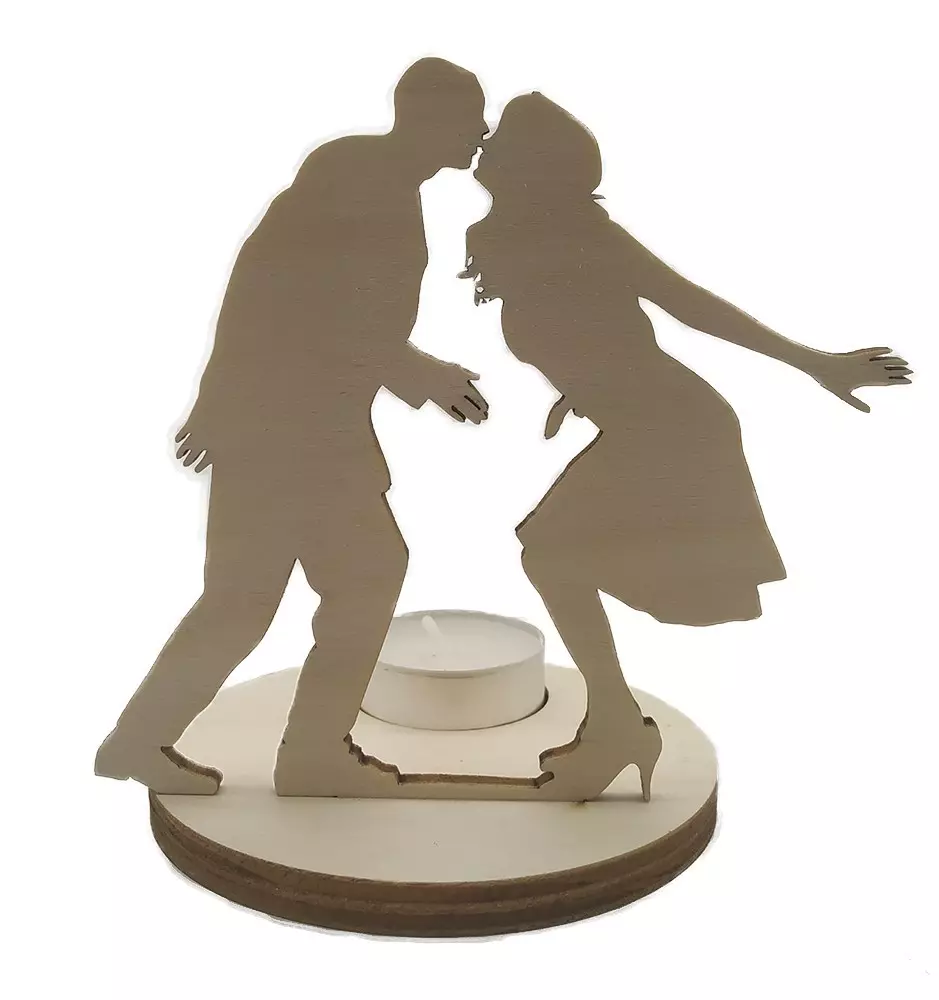 Kissing Couple Candle Holder-Candle Holders-Pinedecor