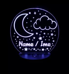 Personalized Kids Night Light - Universe, Star, Moon LED Night Lamp