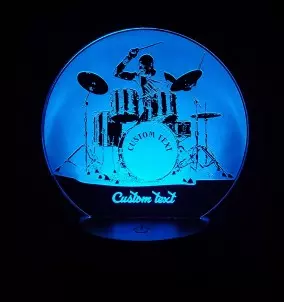 Personalizirana LED nočna lučka / svetilka v obliki bobnarja