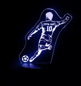 Nogometaš LED nočna lučka / svetilka - Personalizirana RGB lučka
