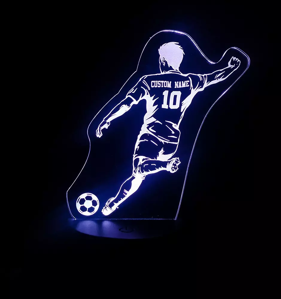 Personalisiertes Nachtlicht - Fußballspieler-LED Nachtlichter-Pinedecor