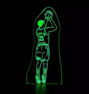 Veilleuse LED pour joueur de basket-ball - Lampe de nuit RGB personnalisée