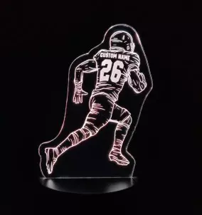 Personalized American Football Player Night Light - RGB Night Lamp