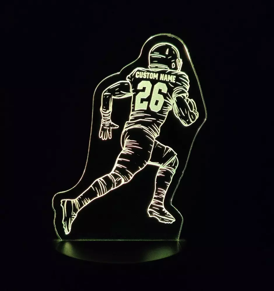 American Football Player Night Light - Personalized RGB Night Lamp