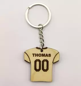 Personalized American Football Jersey Keychain Keyring