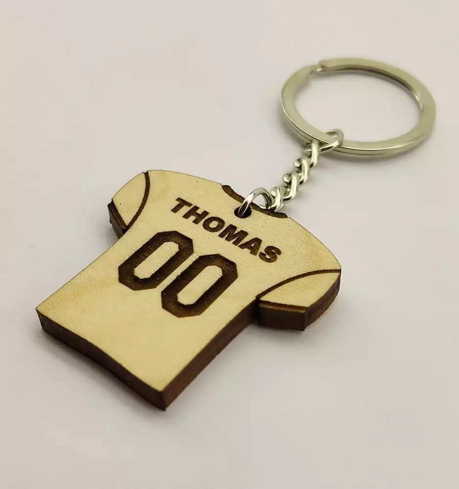 American Football Jersey Keychain With Custom Name And Number-Keychains-Pinedecor