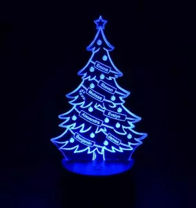 Personalisierte Weihnachtsdekoration - LED-Weihnachtsbaum mit Namen
