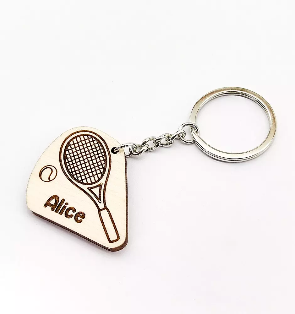 Tenis - Obesek za ključe z imenom - Darilo za igralce tenisa-Obeski za ključe-Pinedecor