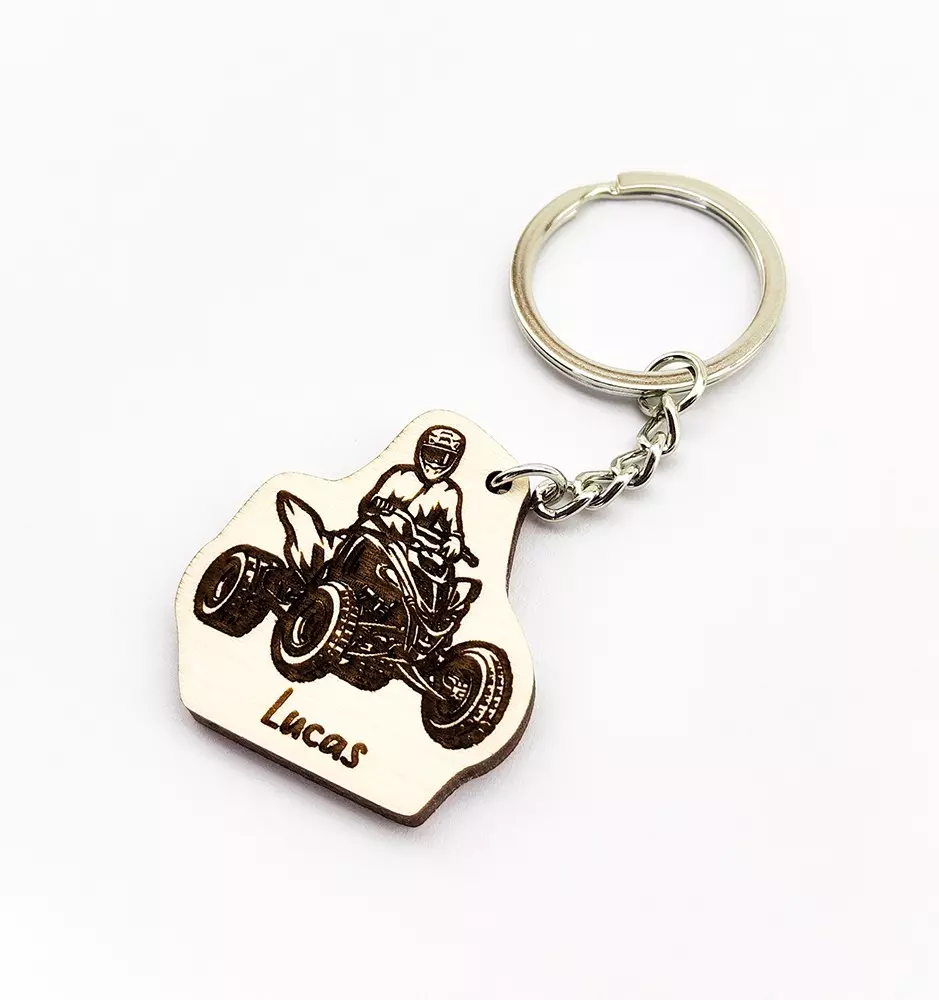 ATV Keychain With Custom Name - Gift For ATV Riders-Keychains-Pinedecor
