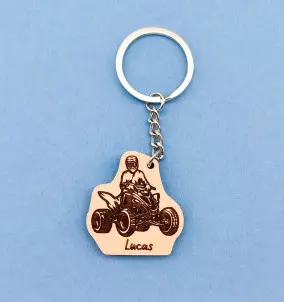 ATV Keychain With Custom Name - Gift for ATV riders / fans.