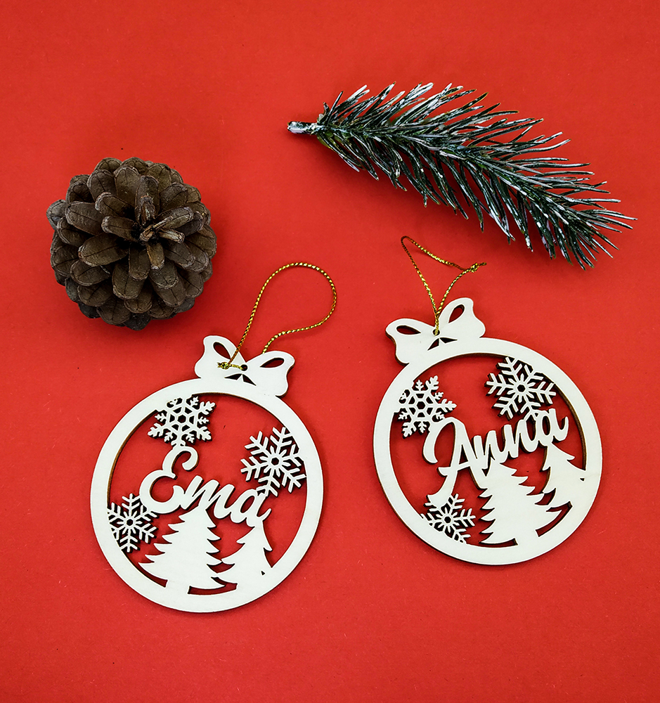 Personalized Christmas Ornaments With Custom Name.